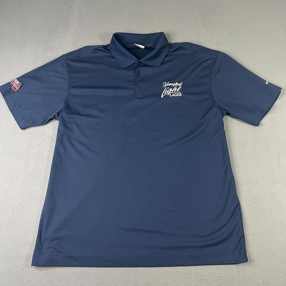 Nike Other - Atlanta Braves Polo Shirt Mens XL Blue Nike Dri Fit Yuengling Light Lager